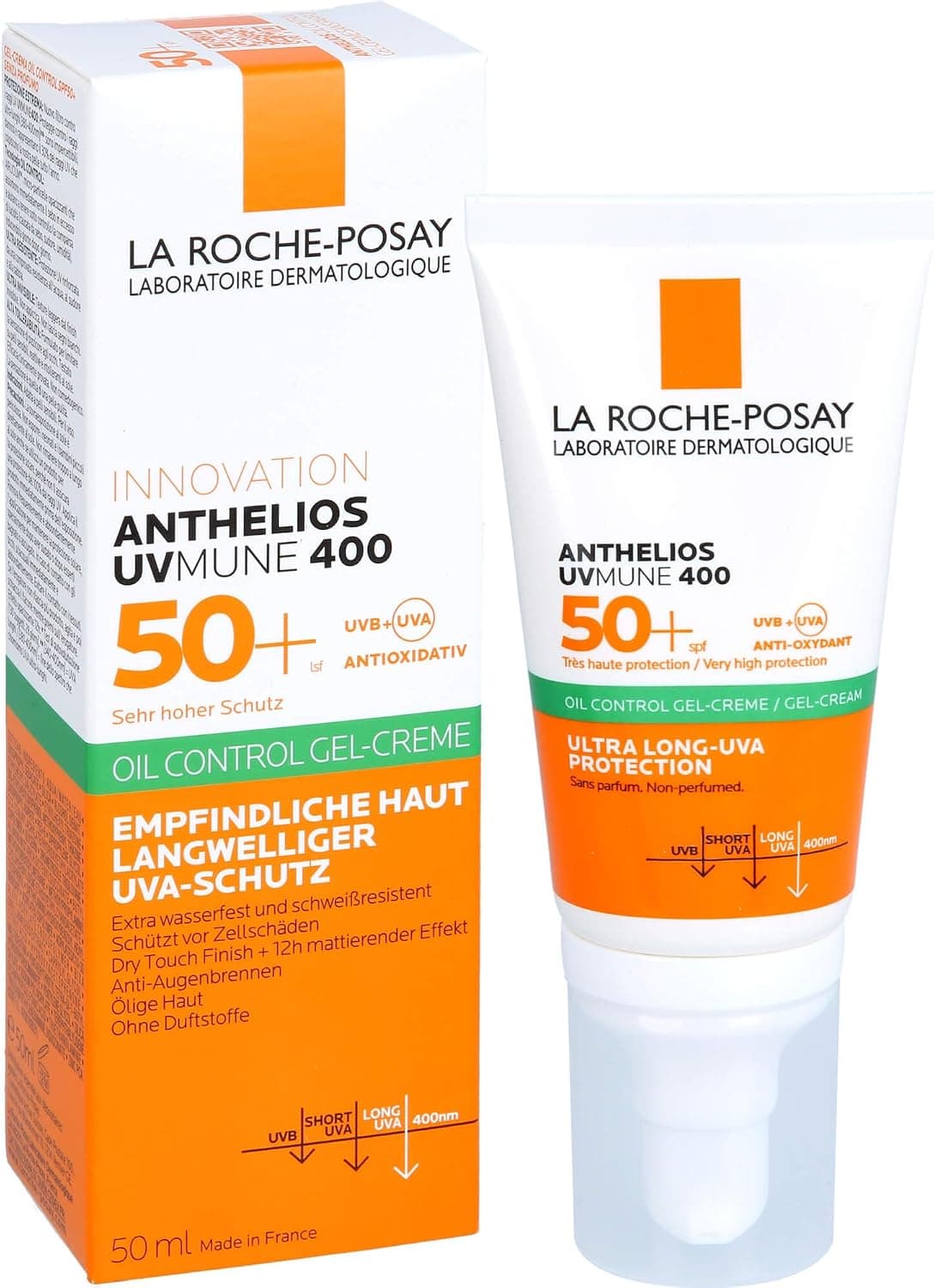 کرم ژل ضدآفتاب La Roche-Posay کنترل چربی SPF 50+ بدون عطر Anthelios UV Mune 400 50 ml کرم ژل ضدآفتاب La Roche-Posay کنترل چربی SPF 50+ بدون عطر Anthelios UV Mune 400 50 ml