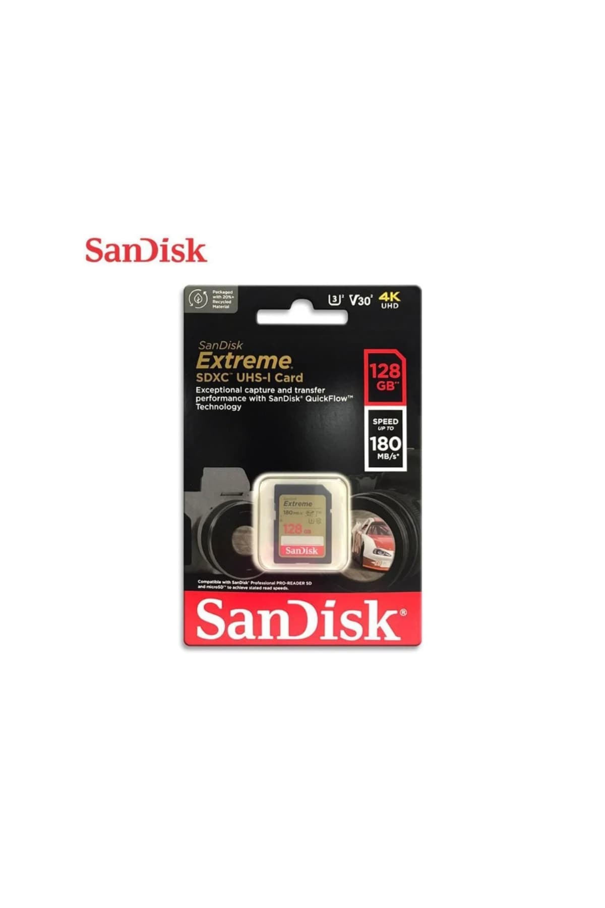 کارت حافظه Sandisk Extreme 128gb با سرعت 180mb/s مدل Sdsdxva-128g-gncın کارت حافظه Sandisk Extreme 128gb با سرعت 180mb/s مدل Sdsdxva-128g-gncın