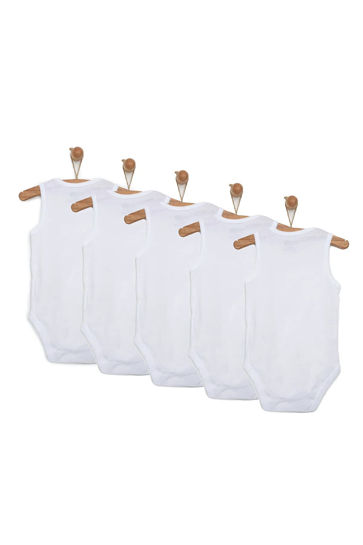 بادی رکابی نوزاد ebebek Hello Baby یقه گرد ریب ساده 5li سفید بادی رکابی نوزاد ebebek Hello Baby یقه گرد ریب ساده 5li سفید