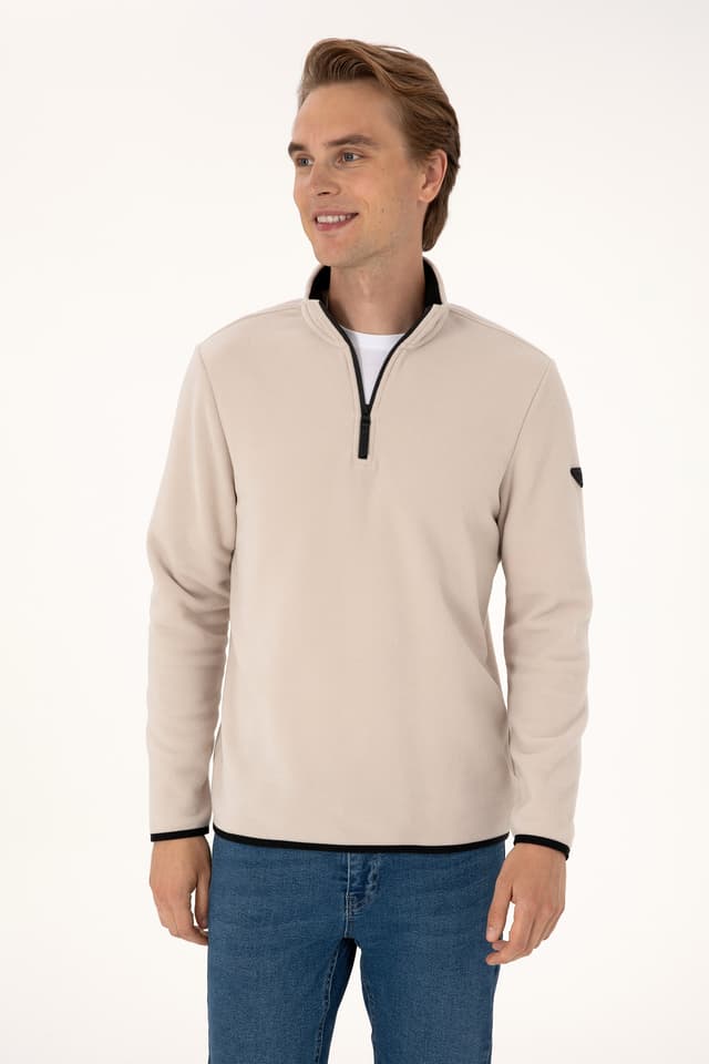 سوئیشرت مردانه U.S. Polo Assn. فیت معمولی پولار سنگی نیم زیپ بیسیک مدل 50313777-VR049 سوئیشرت مردانه U.S. Polo Assn. فیت معمولی پولار سنگی نیم زیپ بیسیک مدل 50313777-VR049