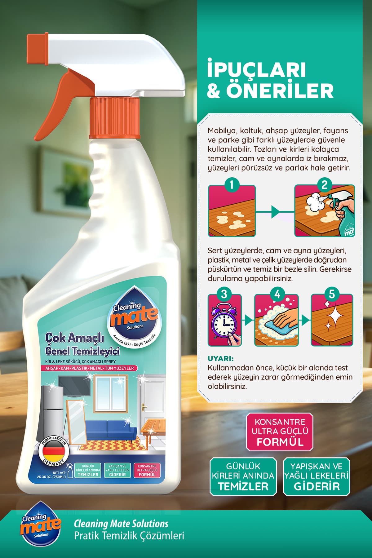 پاککننده چندمنظوره Cleaning Mate Solutions پاککننده چندمنظوره Cleaning Mate Solutions