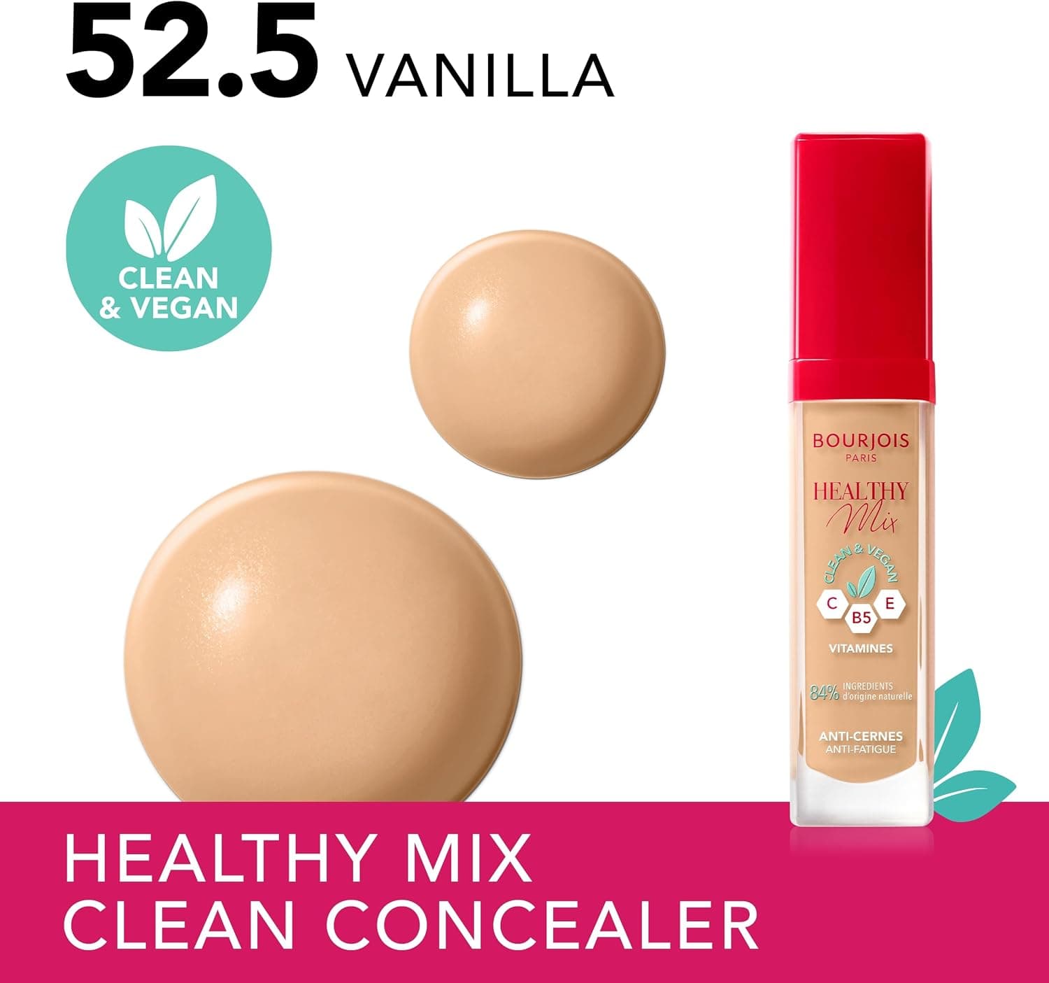 کانسیلر Bourjois Healthy Mix Clean پوشاننده تیرگی و لک شماره 52.5 رنگ Vanilla 6ml کانسیلر Bourjois Healthy Mix Clean پوشاننده تیرگی و لک شماره 52.5 رنگ Vanilla 6ml