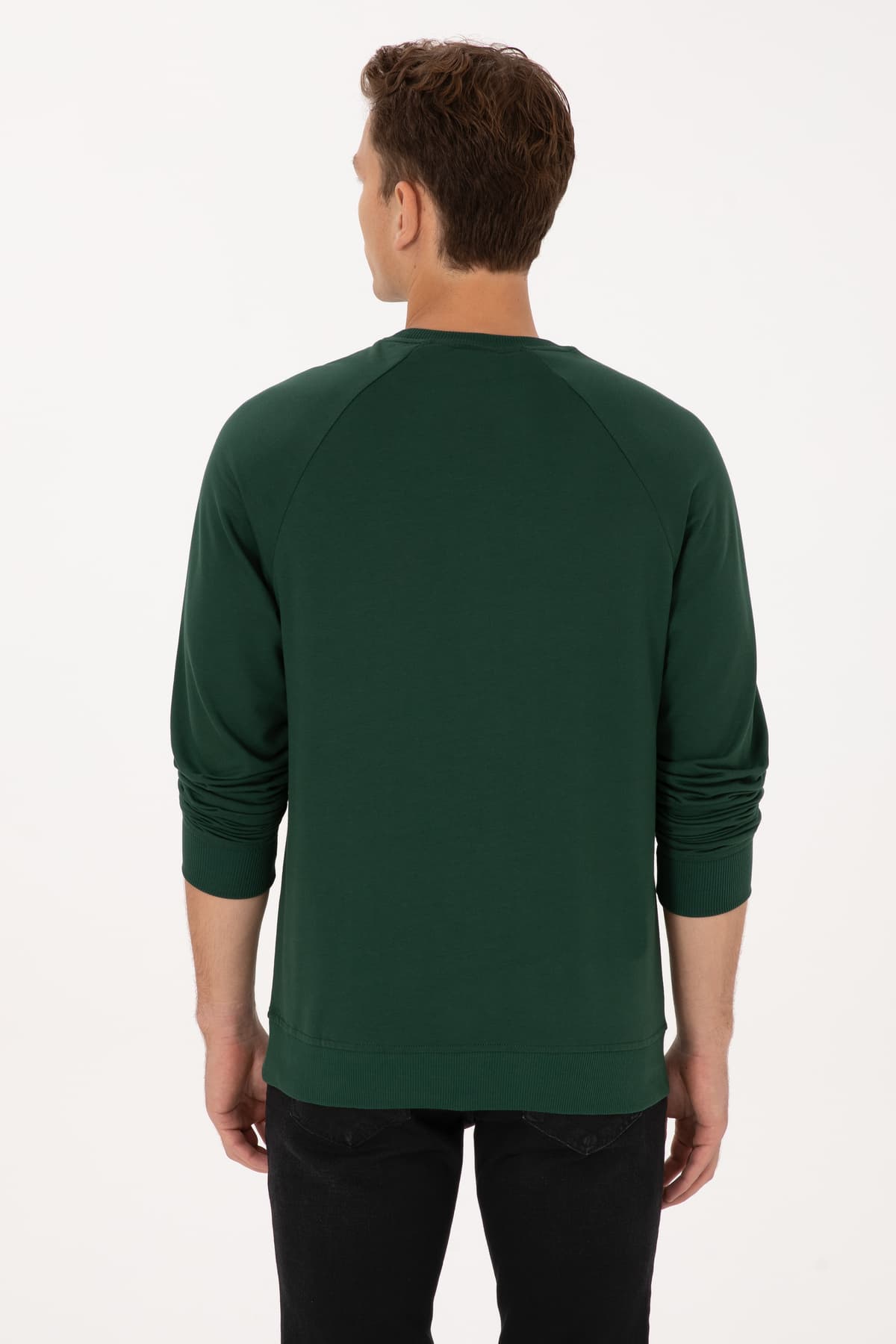سویشرت مردانه یقه گرد فیت معمولی U.S. Polo Assn. سبز تیره نازک مدل 50313752-VR079 سویشرت مردانه یقه گرد فیت معمولی U.S. Polo Assn. سبز تیره نازک مدل 50313752-VR079