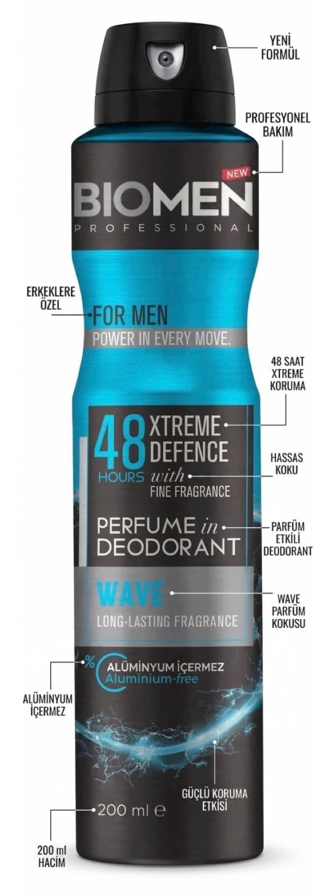 دئودورانت عطری مردانه Biomen مدل Wave 200 ml دئودورانت عطری مردانه Biomen مدل Wave 200 ml