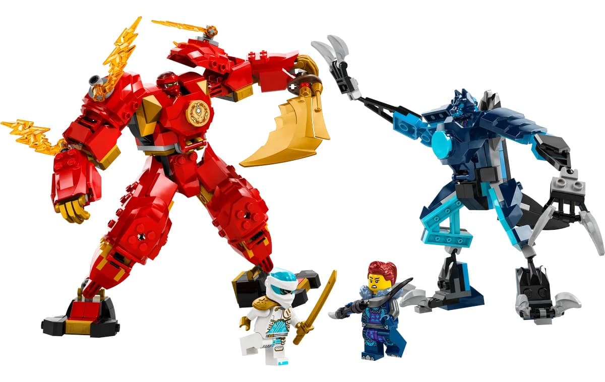 لگو NINJAGO ربات عنصر آتش Kai از مدل 71808، مجموعه ساختنی 322 قطعهای لگو NINJAGO ربات عنصر آتش Kai از مدل 71808، مجموعه ساختنی 322 قطعهای