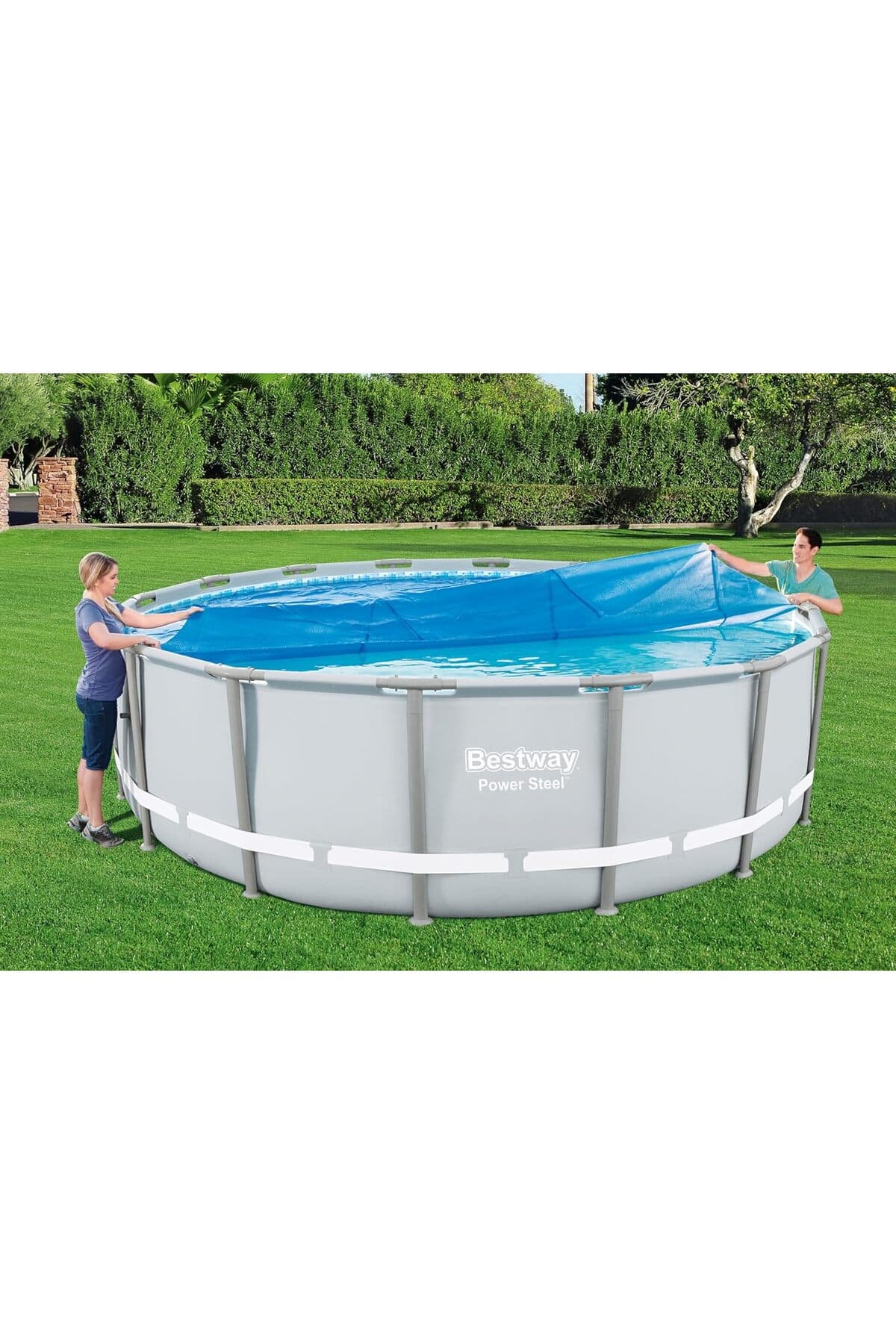 روکش خورشیدی پلیاتیلنی Bestway آبی گرد 462 cm روکش خورشیدی پلیاتیلنی Bestway آبی گرد 462 cm