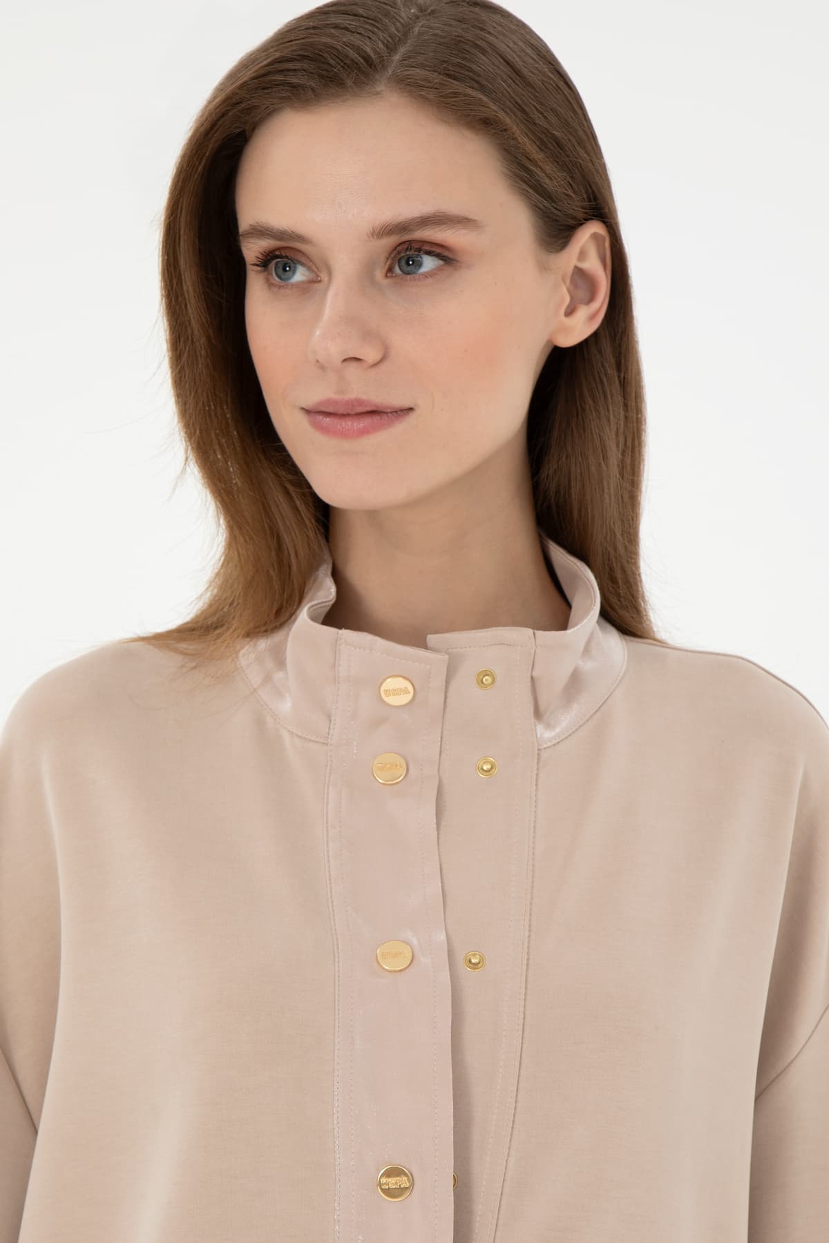 سوئیشرت زنانه U.S. Polo Assn. رنگ شنی مدل 50292357-VR085 سوئیشرت زنانه U.S. Polo Assn. رنگ شنی مدل 50292357-VR085
