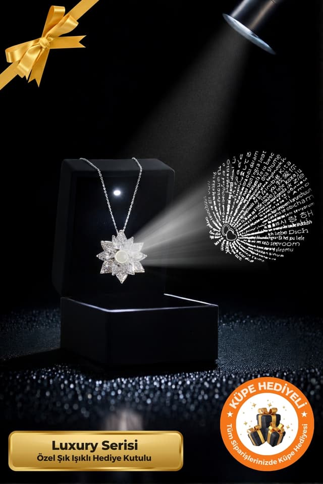 گردنبند زنانه Lucente Jewellery نقره عیار 925 طرح لوتوس نگین سفید با گوشواره هدیه گردنبند زنانه Lucente Jewellery نقره عیار 925 طرح لوتوس نگین سفید با گوشواره هدیه