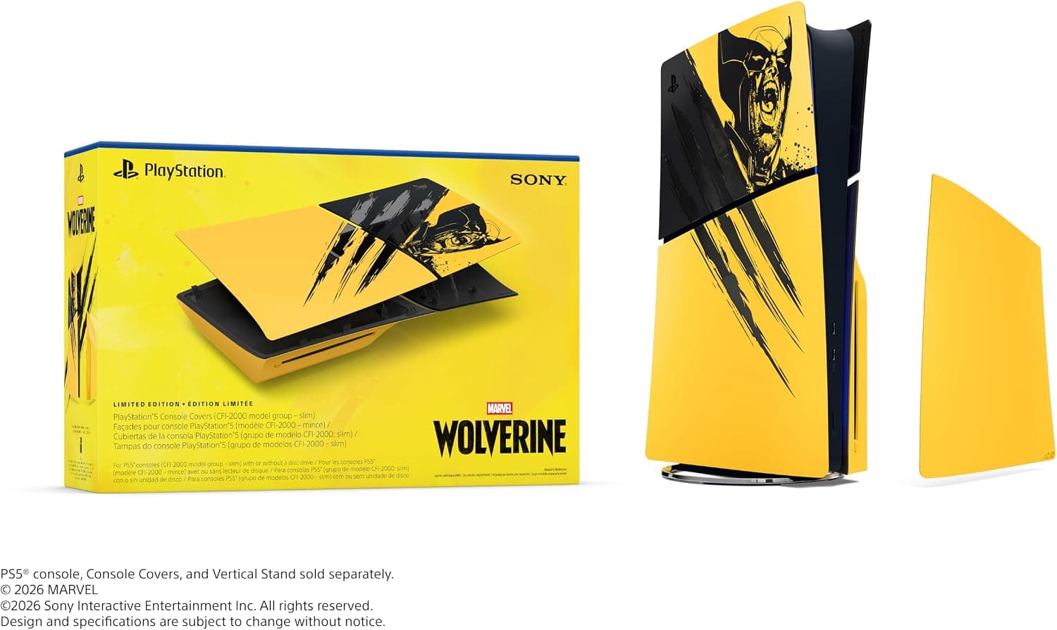 روکش کنسول PlayStation 5 مدل Marvel's Wolverine Battle Yellow روکش کنسول PlayStation 5 مدل Marvel's Wolverine Battle Yellow