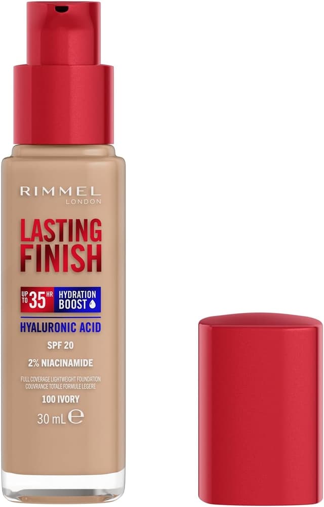 کرمپودر Rimmel ماندگار مدل 100، رنگ Ivory، 30ml کرمپودر Rimmel ماندگار مدل 100، رنگ Ivory، 30ml