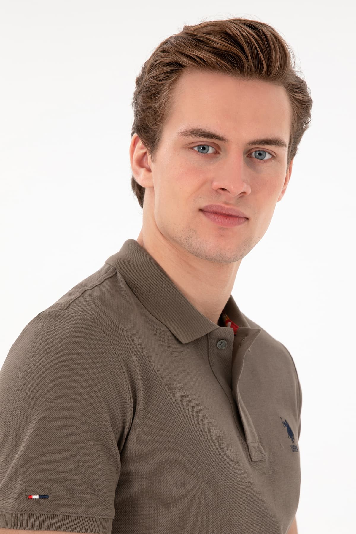 تیشرت مردانه U.S. Polo Assn. یقه پولو فیت اسلیم ساده قهوهای روشن مدل 50298041-VR052 تیشرت مردانه U.S. Polo Assn. یقه پولو فیت اسلیم ساده قهوهای روشن مدل 50298041-VR052