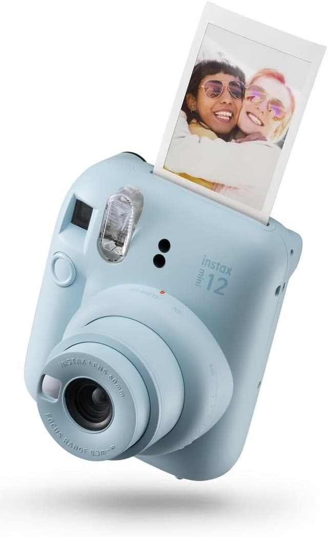 دوربین چاپ سریع instax mini 12 با نوردهی خودکار و لنز سلفی داخلی، آبی پاستلی دوربین چاپ سریع instax mini 12 با نوردهی خودکار و لنز سلفی داخلی، آبی پاستلی