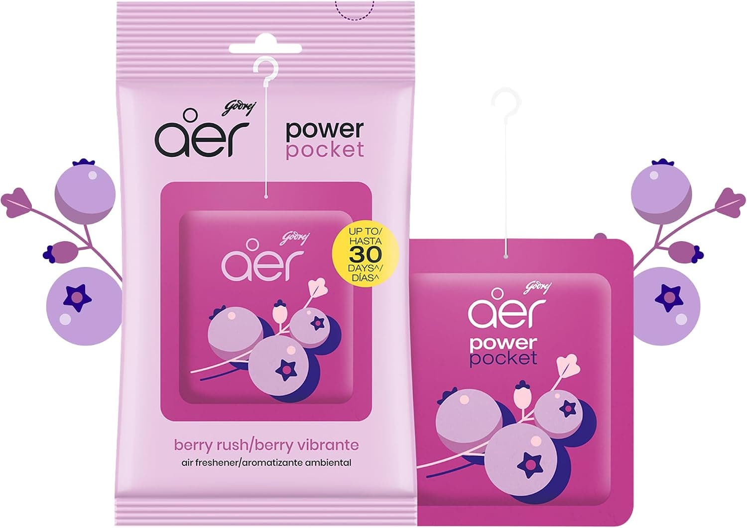 خوشبوکننده سرویس بهداشتی Godrej aer Power Pocket رایحه Berry Rush 10g خوشبوکننده سرویس بهداشتی Godrej aer Power Pocket رایحه Berry Rush 10g