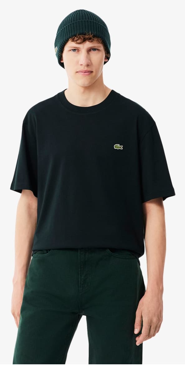 تیشرت مردانه Lacoste فیت کلاسیک یقه گرد سبز تیره تیشرت مردانه Lacoste فیت کلاسیک یقه گرد سبز تیره