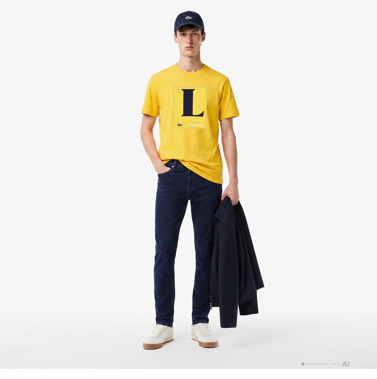 تیشرت مردانه Lacoste فیت کلاسیک یقه گرد چاپدار نارنجی تیشرت مردانه Lacoste فیت کلاسیک یقه گرد چاپدار نارنجی
