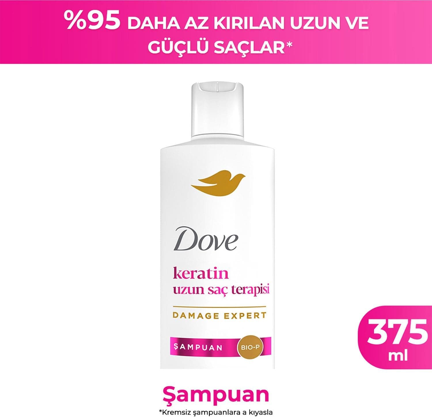 شامپو Dove کراتین تراپی موهای بلند 375 ml شامپو Dove کراتین تراپی موهای بلند 375 ml