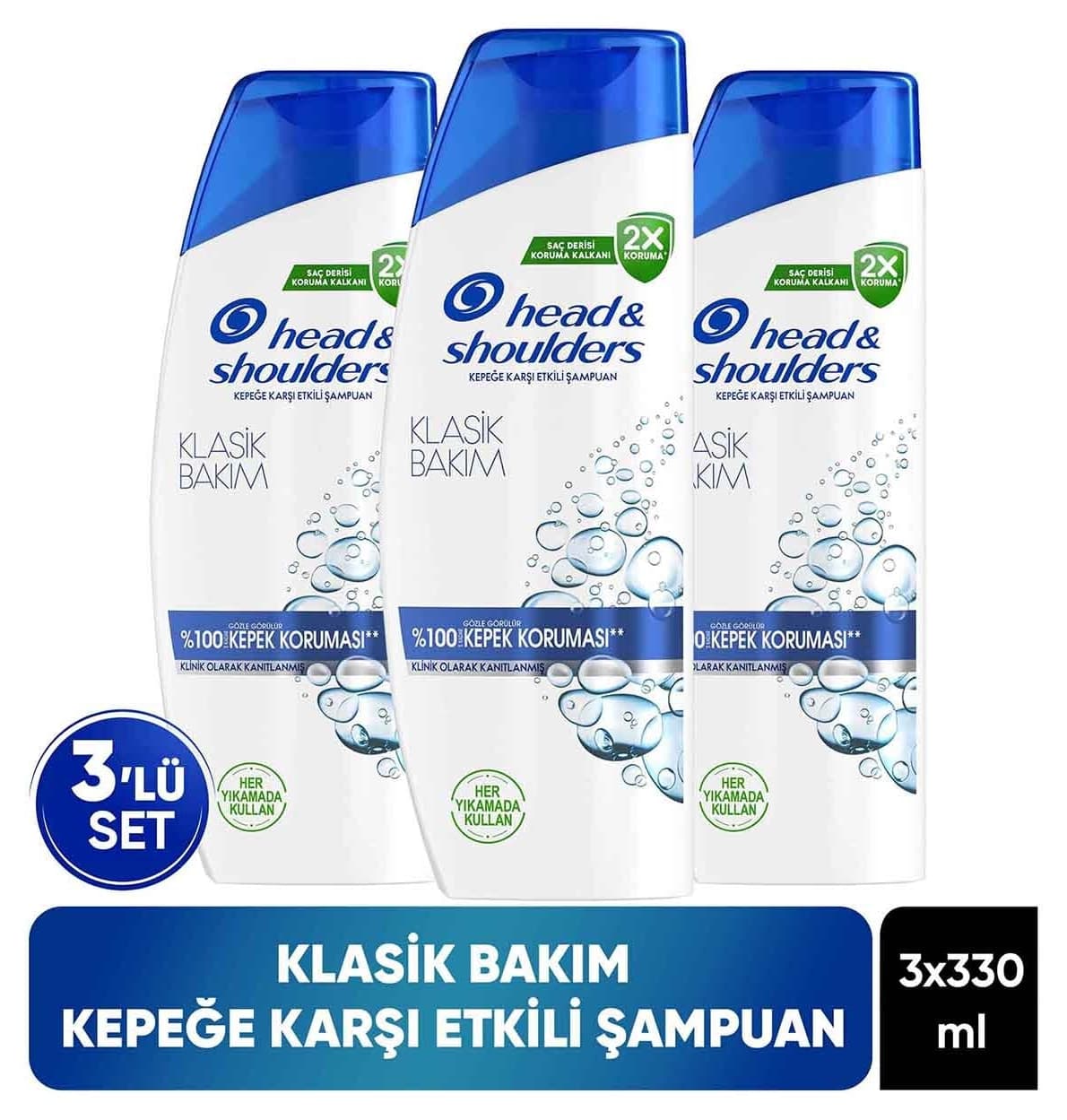 شامپو زنانه Head & Shoulders ضد شوره مراقبت کلاسیک مصرف روزانه 330 ml x 3 عدد شامپو زنانه Head & Shoulders ضد شوره مراقبت کلاسیک مصرف روزانه 330 ml x 3 عدد