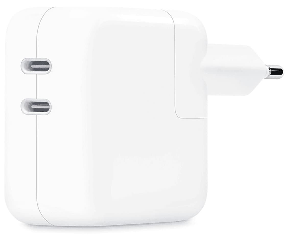 آداپتور برق Apple با دو پورت USB-C 35W مدل MW2K3TU/A آداپتور برق Apple با دو پورت USB-C 35W مدل MW2K3TU/A