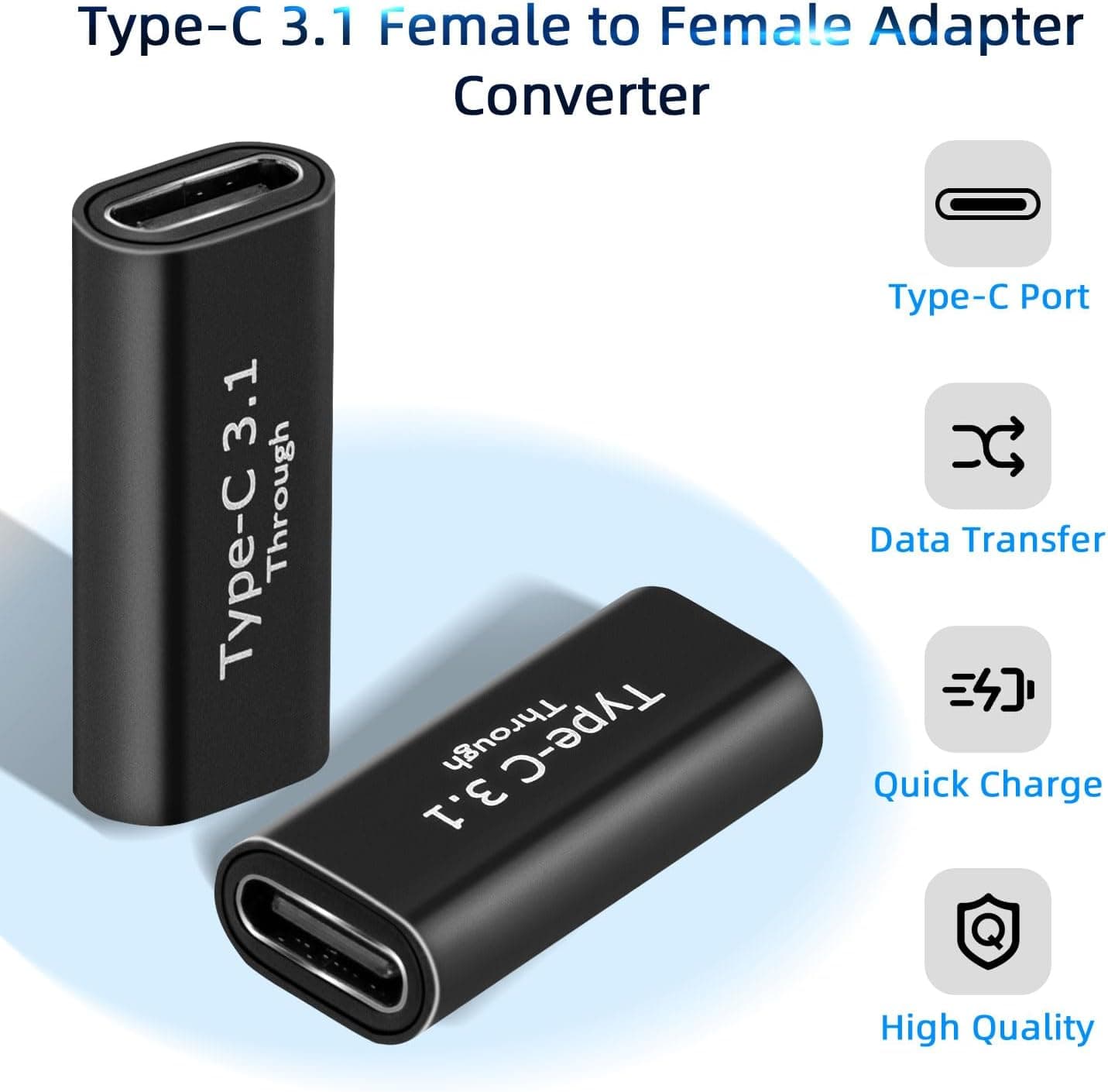 تبدیل مادگی به مادگی USB-C Mcbazel، بسته 2 عددی مدل USB C 3.1 تبدیل مادگی به مادگی USB-C Mcbazel، بسته 2 عددی مدل USB C 3.1