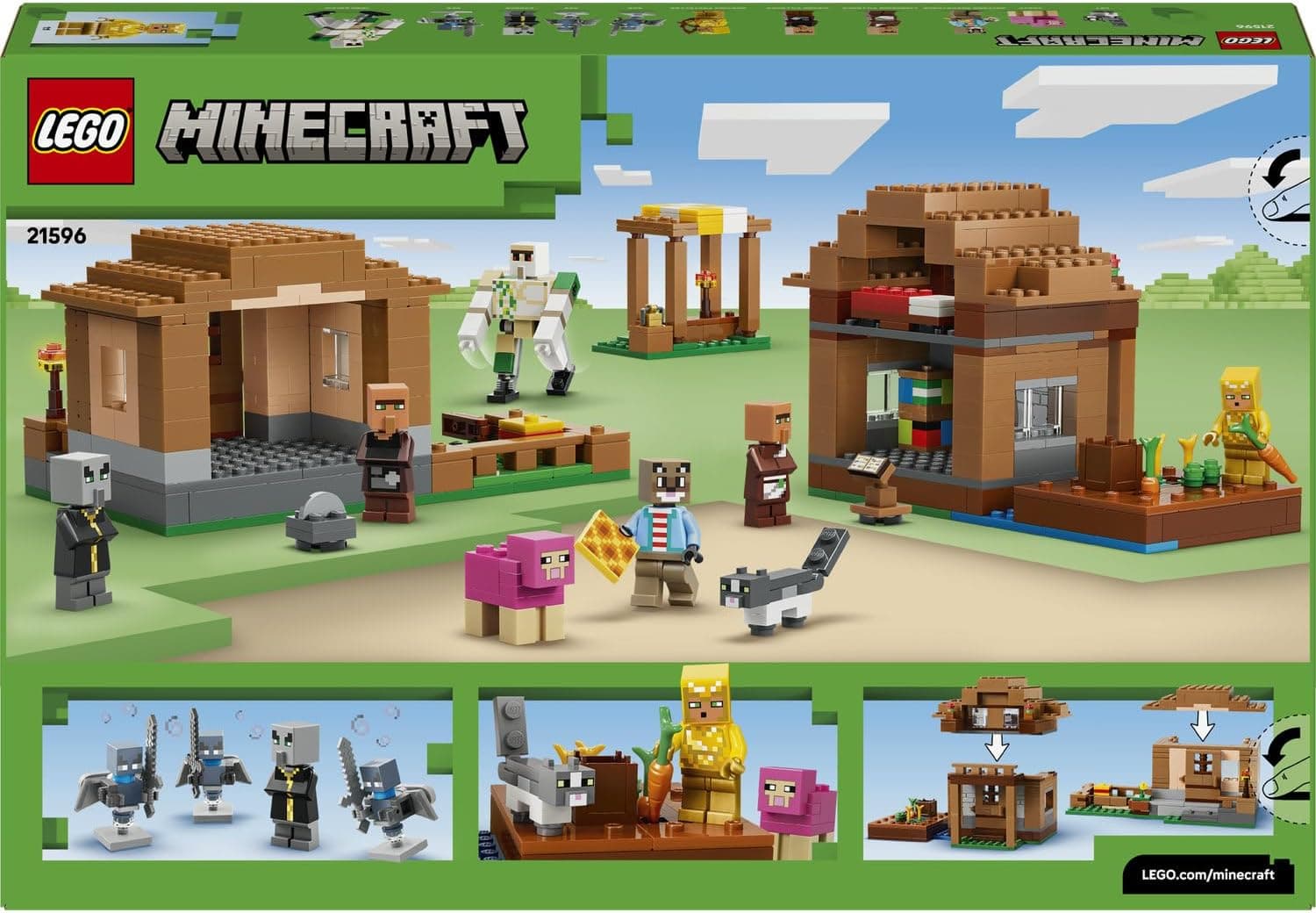 لگو Minecraft حمله Evoker به روستا مدل 21596 لگو Minecraft حمله Evoker به روستا مدل 21596