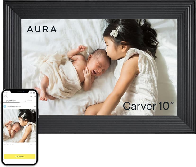 قاب عکس دیجیتال AURA با تصویر HD مدل Carver مشکی 10 اینچ قاب عکس دیجیتال AURA با تصویر HD مدل Carver مشکی 10 اینچ