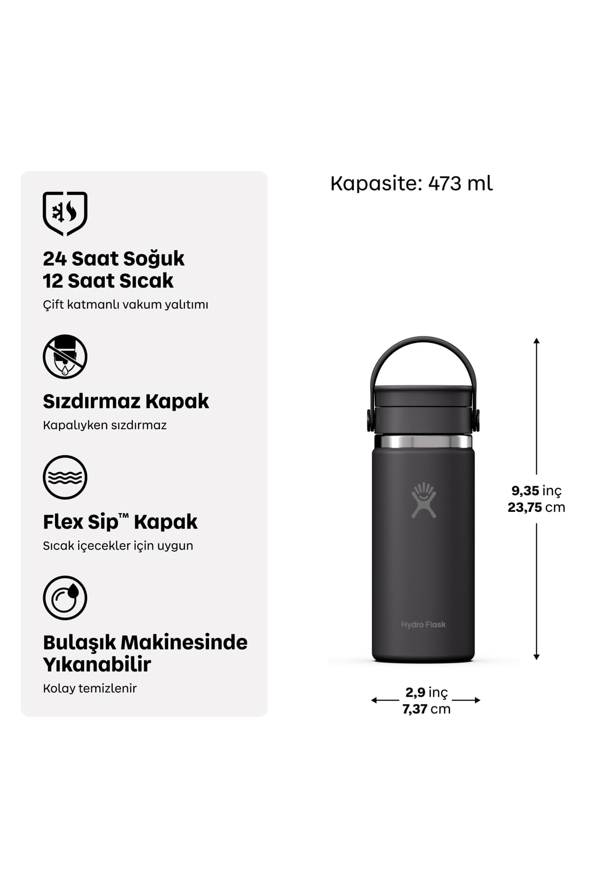 ترموس دهانهگشاد Hydro Flask با درپوش Flex Sip قهوهای 473 ml (16 Oz) ترموس دهانهگشاد Hydro Flask با درپوش Flex Sip قهوهای 473 ml (16 Oz)