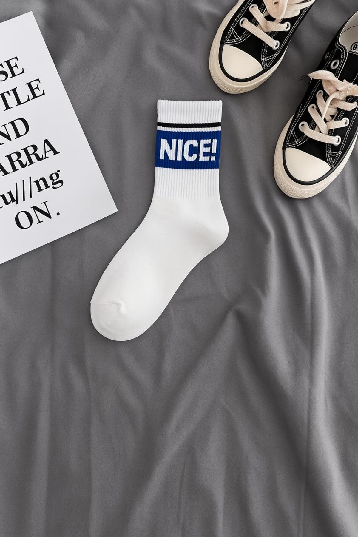جوراب تنیس یونیسکس Sky Socks طرحدار بسته اقتصادی 5 تایی Nice Çemberli جوراب تنیس یونیسکس Sky Socks طرحدار بسته اقتصادی 5 تایی Nice Çemberli