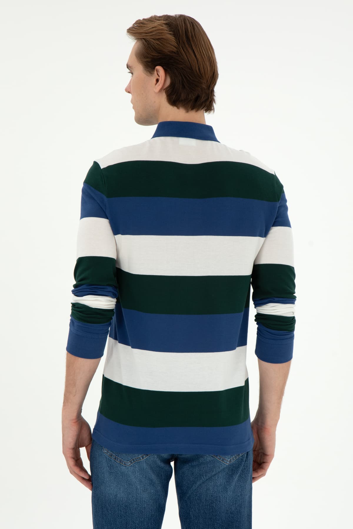 سویشرت مردانه U.S. Polo Assn. فیت معمولی یقه پولو سبز تیره مدل 50293428-VR079 سویشرت مردانه U.S. Polo Assn. فیت معمولی یقه پولو سبز تیره مدل 50293428-VR079