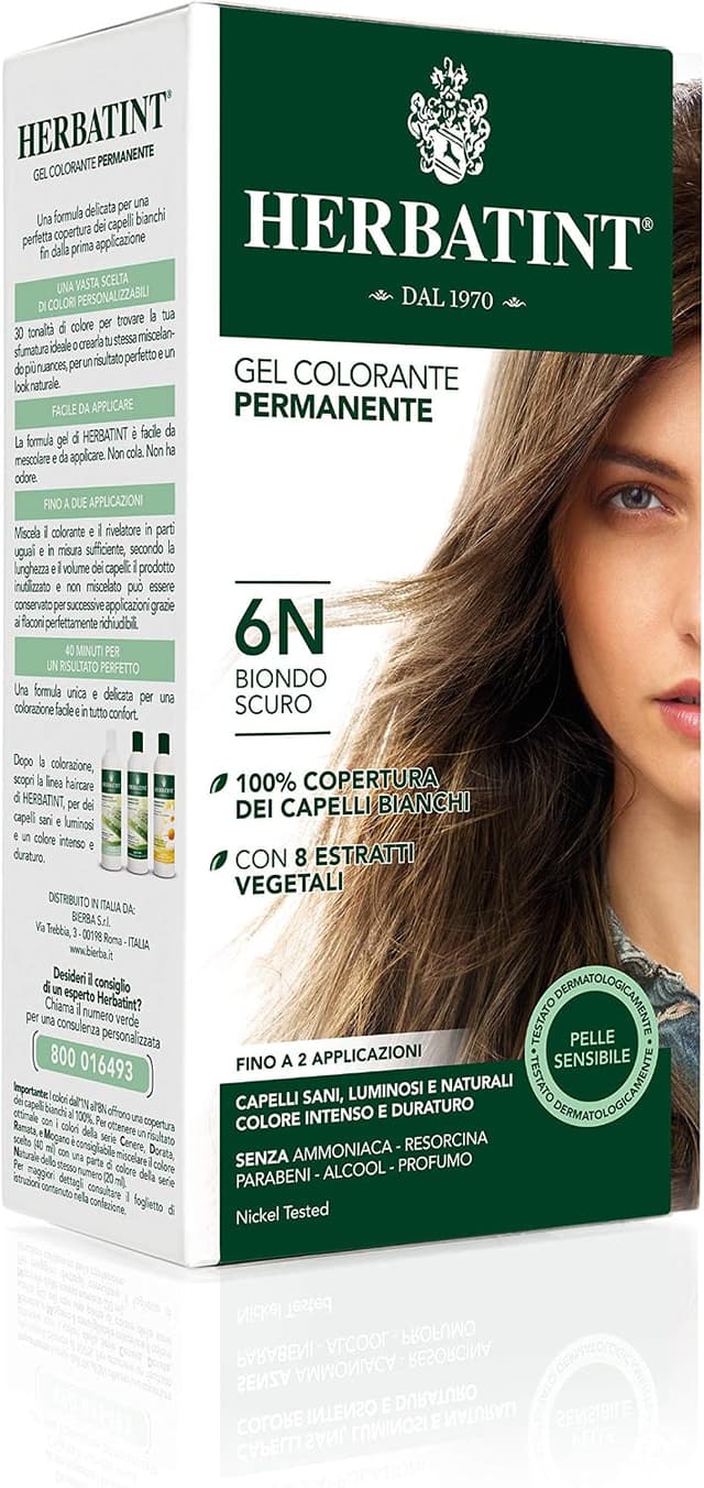 رنگ مو Herbatint بلوند تیره مدل 6N 135ml رنگ مو Herbatint بلوند تیره مدل 6N 135ml