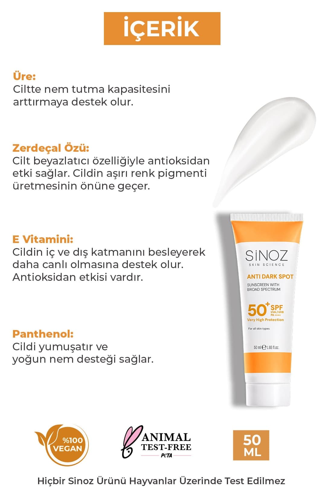 کرم ضد آفتاب صورت Sinoz SPF50+ ضدلک همه انواع پوست 50 ml کرم ضد آفتاب صورت Sinoz SPF50+ ضدلک همه انواع پوست 50 ml