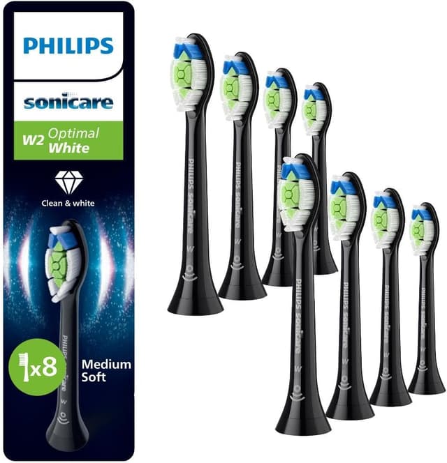 سری یدکی مسواک برقی PHILIPS W2 Optimal White اصل مشکی بسته 8 عددی مدل HX6068/88 سری یدکی مسواک برقی PHILIPS W2 Optimal White اصل مشکی بسته 8 عددی مدل HX6068/88