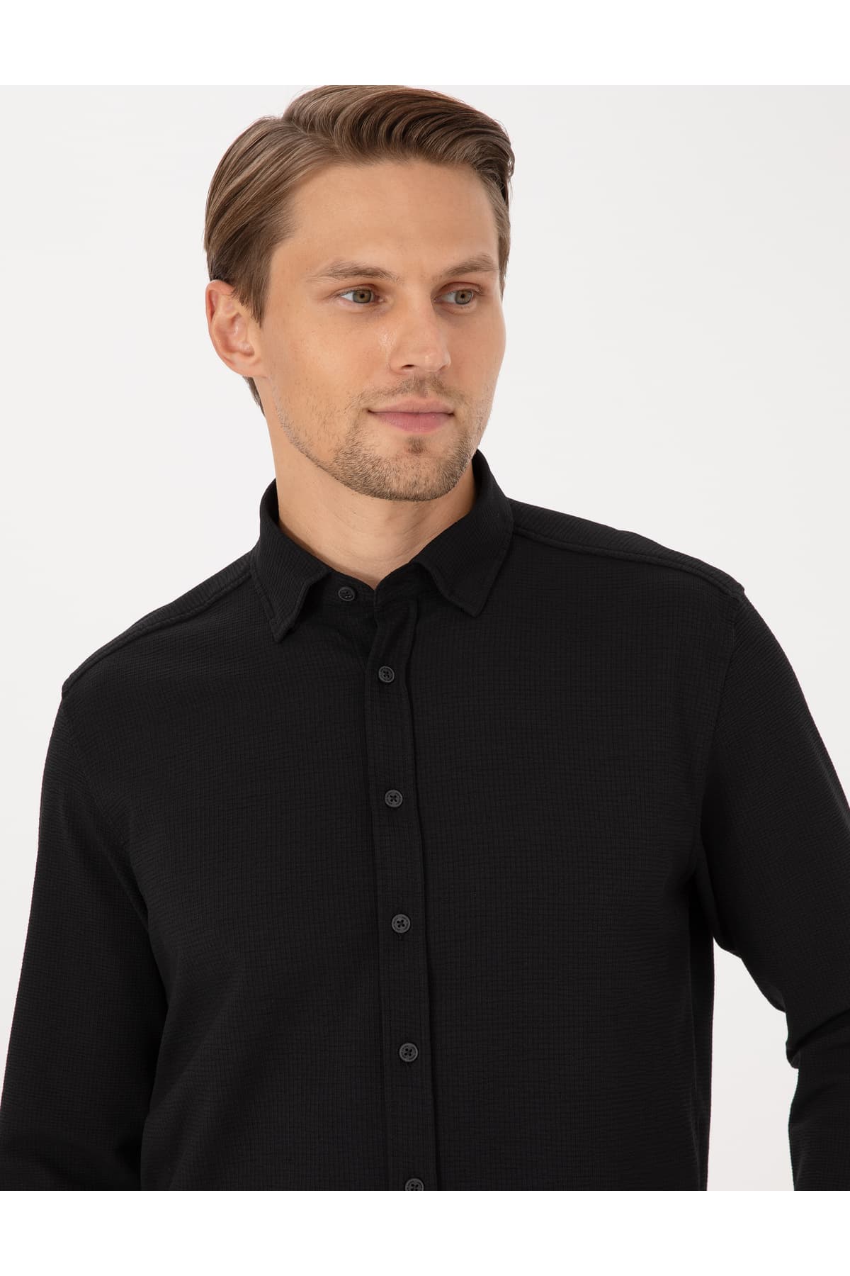 پیراهن مردانه Pierre Cardin Slim Fit کشدار راه راه آستین بلند مشکی مدل 50307162-VR046 پیراهن مردانه Pierre Cardin Slim Fit کشدار راه راه آستین بلند مشکی مدل 50307162-VR046