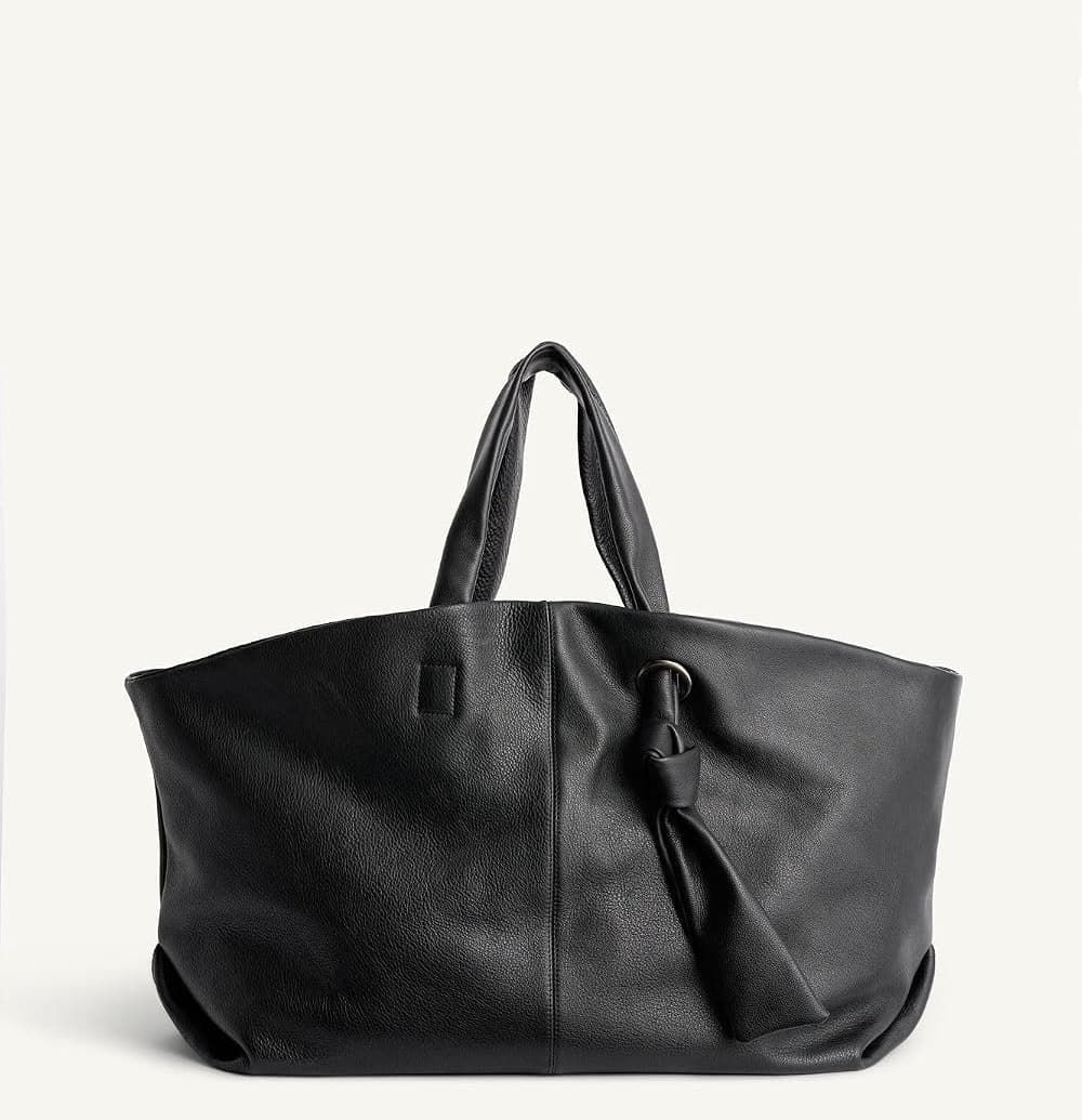 کیف توت چرمی زنانه Zara رنگ مشکی کیف توت چرمی زنانه Zara رنگ مشکی