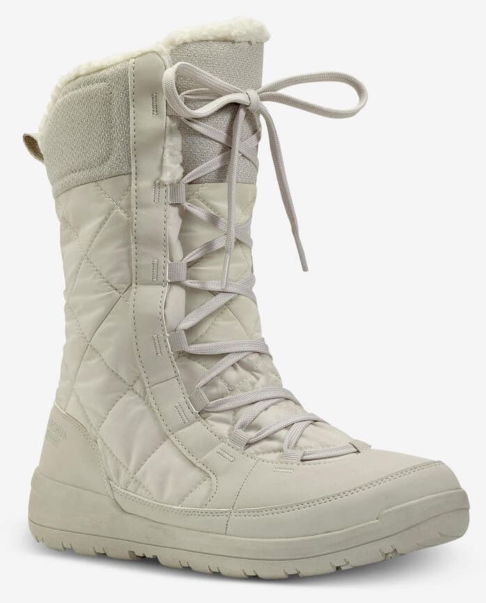 بوت برفی زنانه Decathlon Quechua ضد آب بژ مدل NH500 High بوت برفی زنانه Decathlon Quechua ضد آب بژ مدل NH500 High
