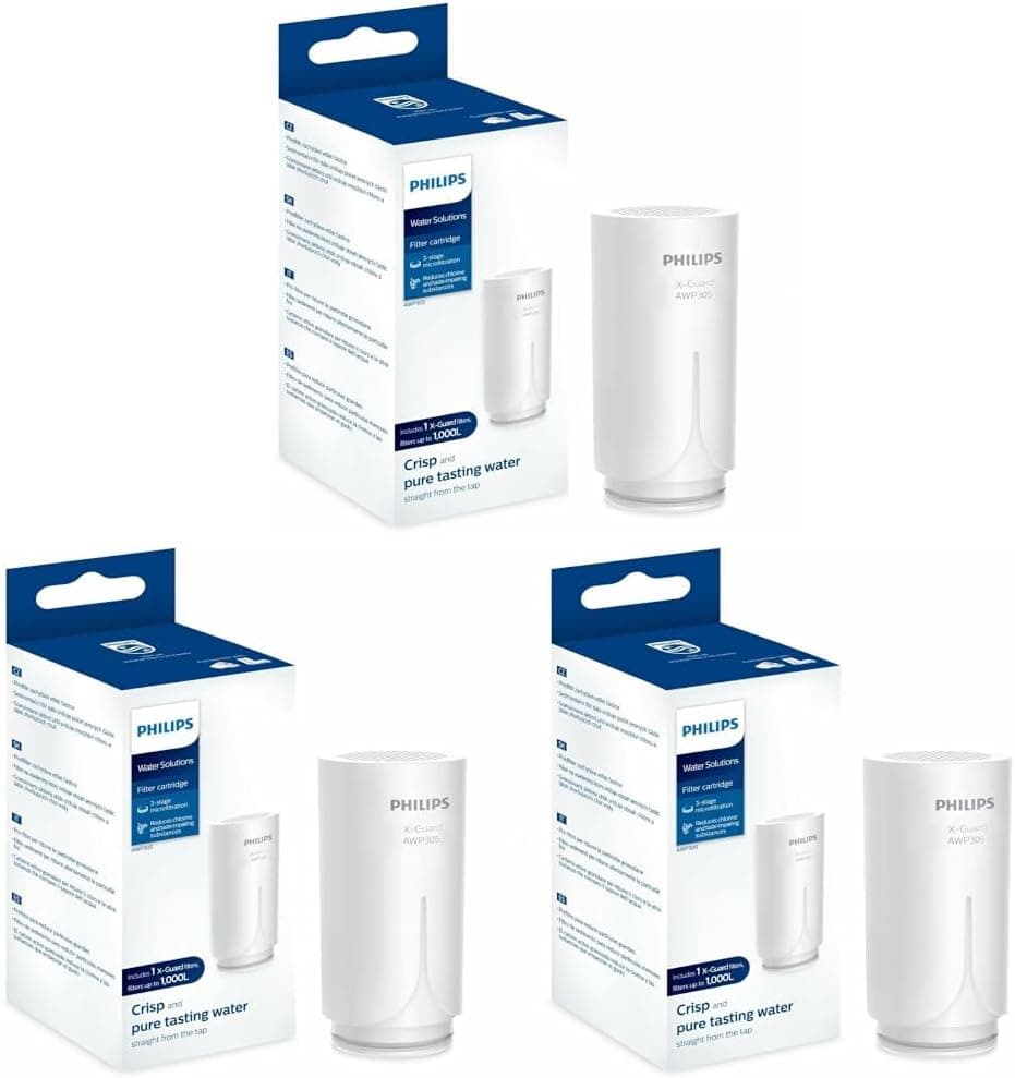 کارتریج فیلتر آب Philips Water X-Guard روی شیر کارتریج فیلتر آب Philips Water X-Guard روی شیر