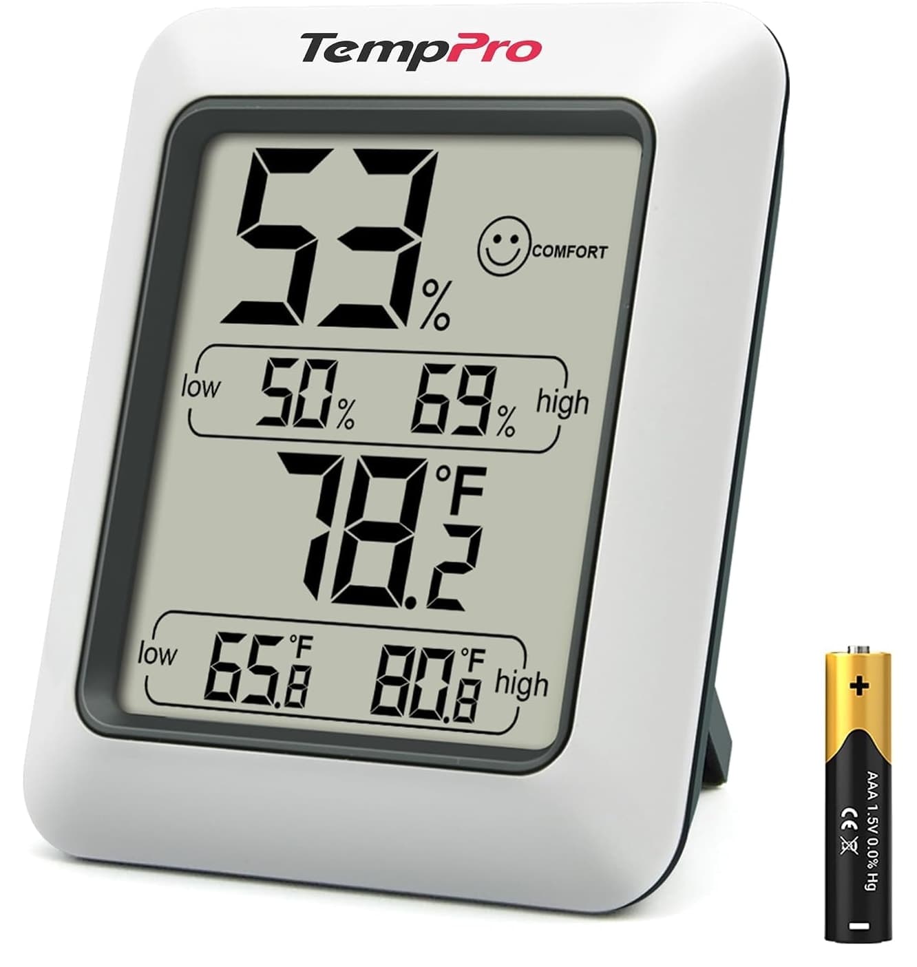 ترموهیگرومتر دیجیتال داخلی ThermoPro دماسنج و رطوبتسنج مدل TP50 ترموهیگرومتر دیجیتال داخلی ThermoPro دماسنج و رطوبتسنج مدل TP50