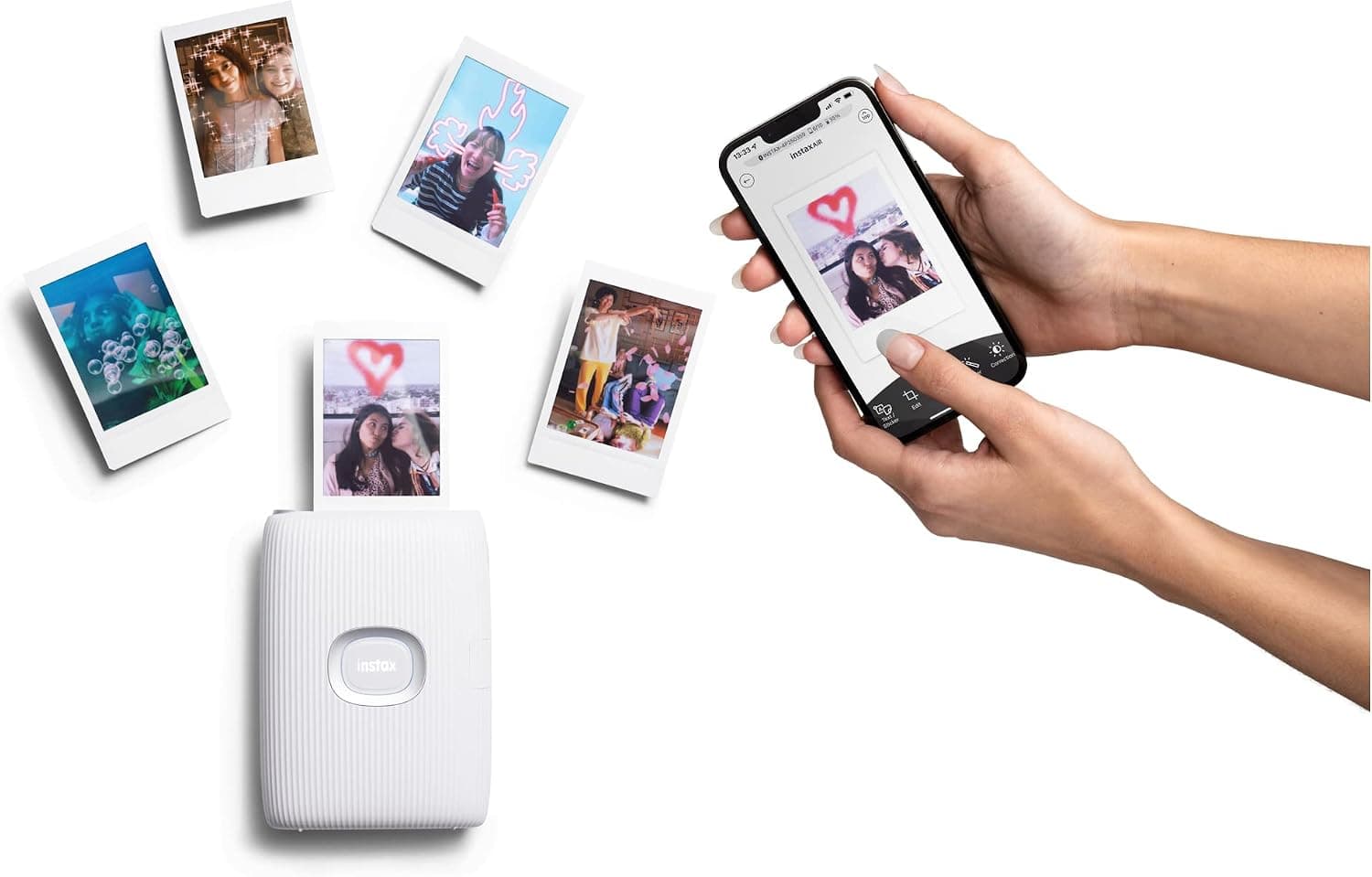 پرینتر عکس بیسیم instax Fujifilm با 20 شات سفید سفالی مدل Mini Link 2 پرینتر عکس بیسیم instax Fujifilm با 20 شات سفید سفالی مدل Mini Link 2
