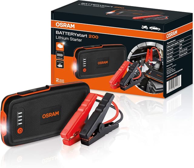جامپاستارتر خودرو Osram لیتیومی با پاوربانک 6000mAh و جریان 500A مدل Batterystart200 جامپاستارتر خودرو Osram لیتیومی با پاوربانک 6000mAh و جریان 500A مدل Batterystart200