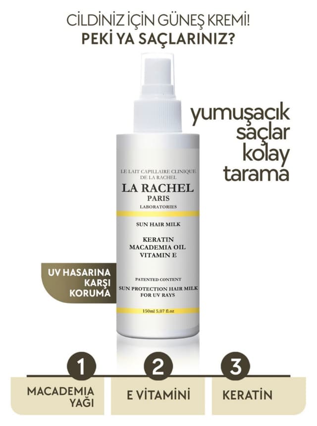شیر موی بدون آبکشی La Rachel برای محافظت در برابر UV، شانهپذیری آسان و موهای ابریشمی شیر موی بدون آبکشی La Rachel برای محافظت در برابر UV، شانهپذیری آسان و موهای ابریشمی