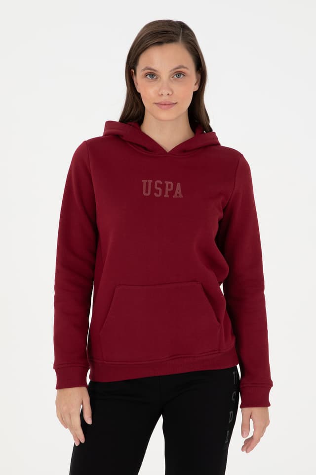 سوئیشرت زنانه U.S. Polo Assn. زرشکی ساده کاپوتدار مدل 50289536-VR014 سوئیشرت زنانه U.S. Polo Assn. زرشکی ساده کاپوتدار مدل 50289536-VR014