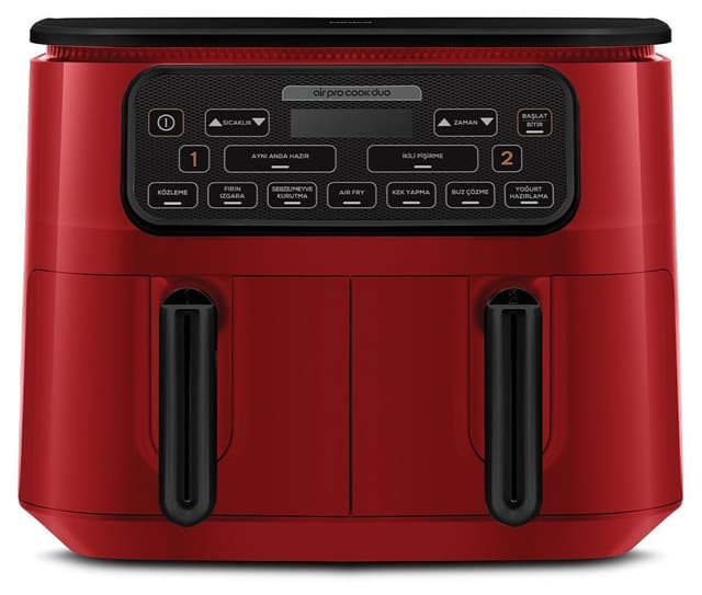 سرخکن بدون روغن Karaca Air Pro Cook Duo Köz Xxxl 4+4 لیتری یاقوتی 8 نفره سرخکن بدون روغن Karaca Air Pro Cook Duo Köz Xxxl 4+4 لیتری یاقوتی 8 نفره