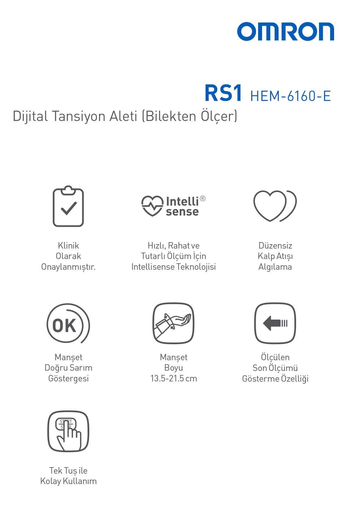 دستگاه فشارسنج مچی دیجیتال Omron با تکنولوژی Intellisense مدل RS1 دستگاه فشارسنج مچی دیجیتال Omron با تکنولوژی Intellisense مدل RS1