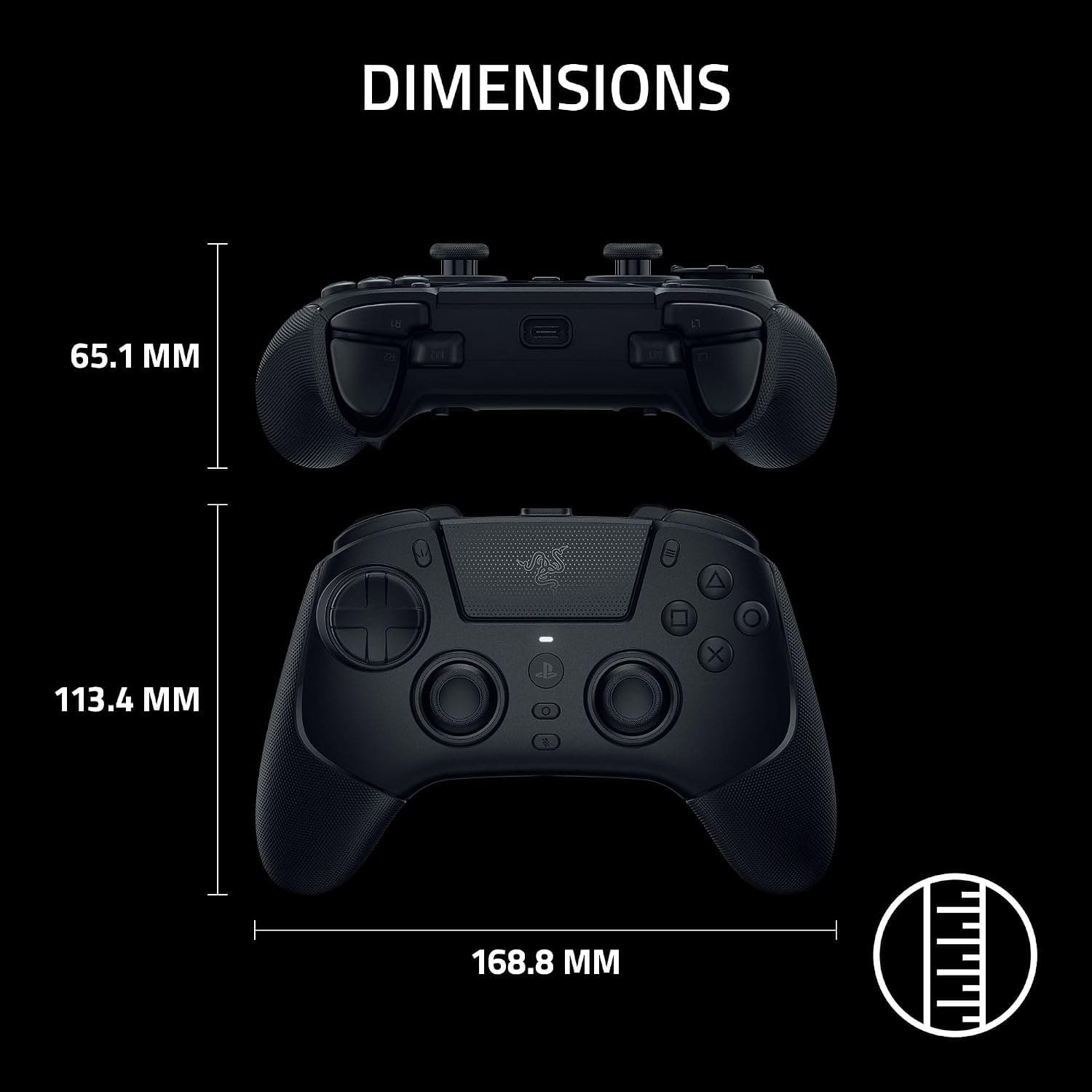 دسته بازی بیسیم PlayStation 5 و PC Razer Raiju V3 Pro با ۴ دکمه جداشدنی و ۲ ضربهگیر پنجهای مشکی دسته بازی بیسیم PlayStation 5 و PC Razer Raiju V3 Pro با ۴ دکمه جداشدنی و ۲ ضربهگیر پنجهای مشکی
