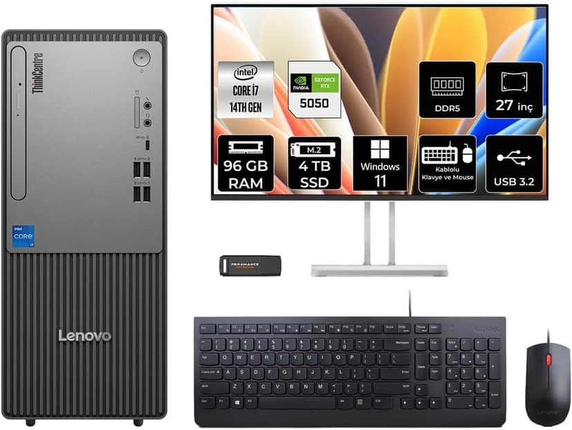 کامپیوتر رومیزی Lenovo ThinkCentre Neo 50T G5 i7-14700 96GB 4TB SSD RTX5050-8GB W11P مانیتور 27" کامپیوتر رومیزی Lenovo ThinkCentre Neo 50T G5 i7-14700 96GB 4TB SSD RTX5050-8GB W11P مانیتور 27"