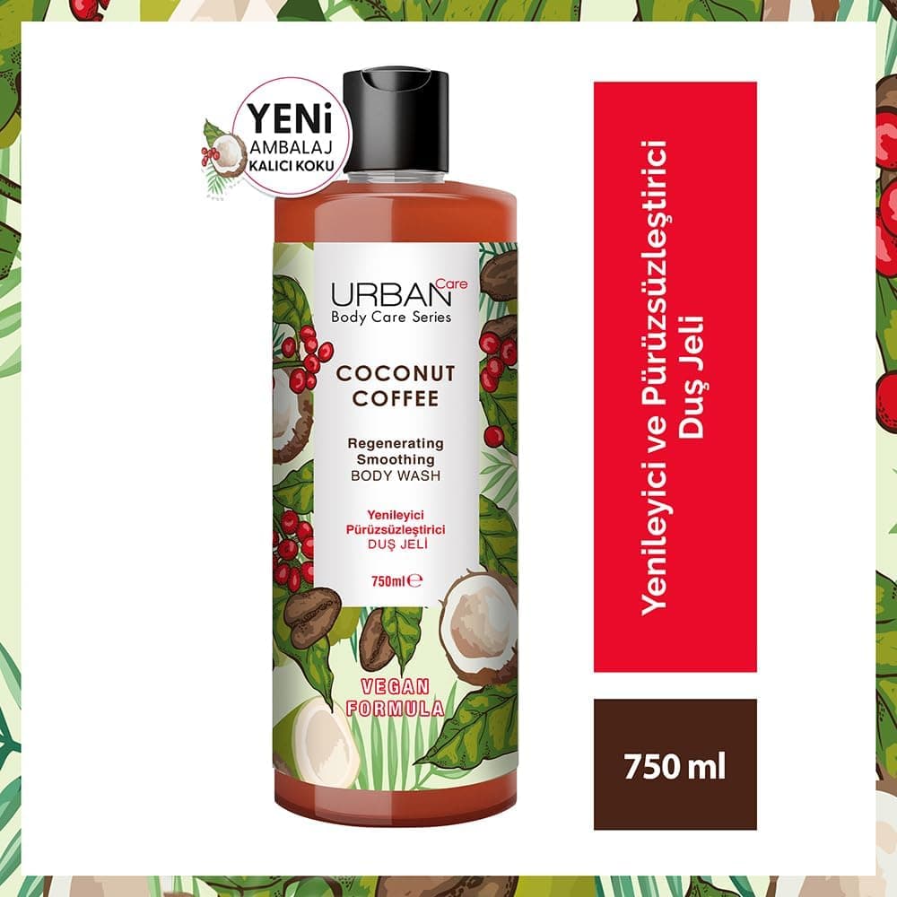ژل دوش نارگیل و قهوه Urban Care ترمیمکننده و صافکننده 750 ml ژل دوش نارگیل و قهوه Urban Care ترمیمکننده و صافکننده 750 ml