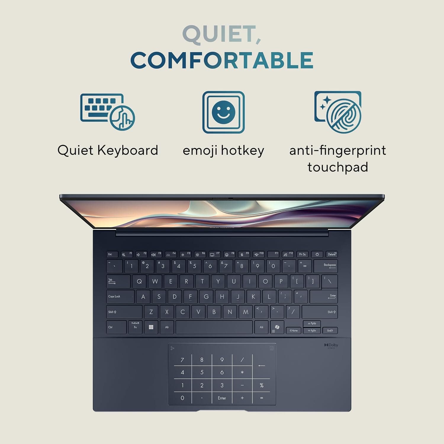 لپتاپ ASUS Zenbook 14 OLED مدل UX3405CA-SU1650W آبی لپتاپ ASUS Zenbook 14 OLED مدل UX3405CA-SU1650W آبی
