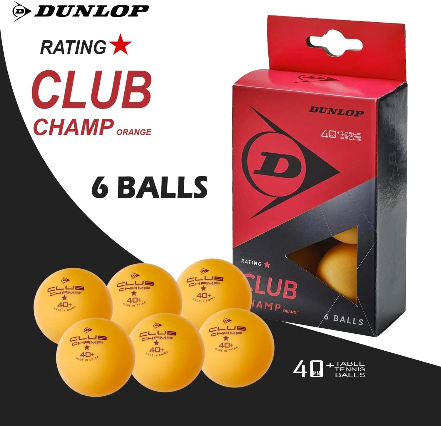 توپ پینگپنگ بزرگسالان یونیسکس Dunlop Sports نارنجی مدل Club Champ 6 تکسایز توپ پینگپنگ بزرگسالان یونیسکس Dunlop Sports نارنجی مدل Club Champ 6 تکسایز