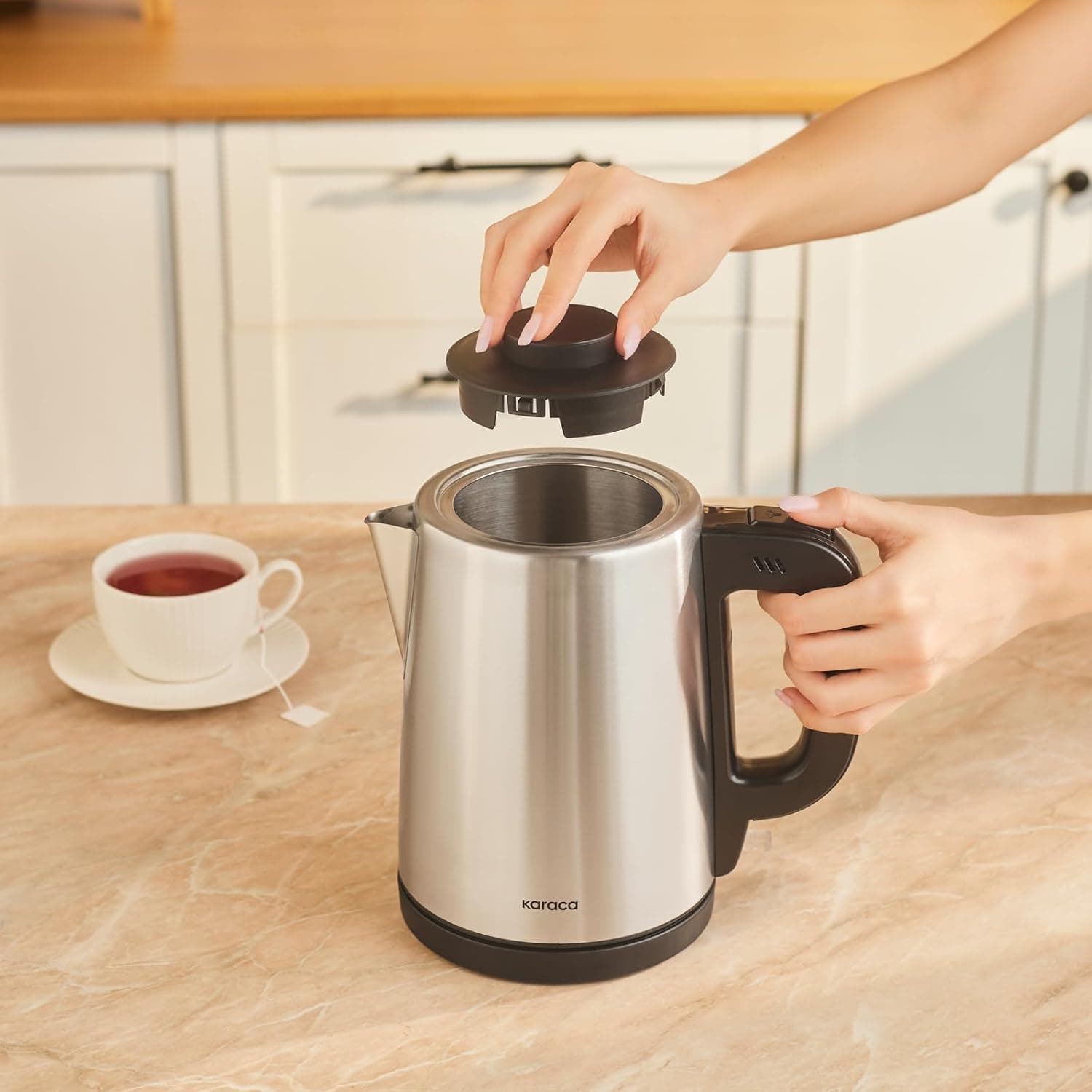 چایساز KARACA مشکی استیل مدل Tea Break چایساز KARACA مشکی استیل مدل Tea Break