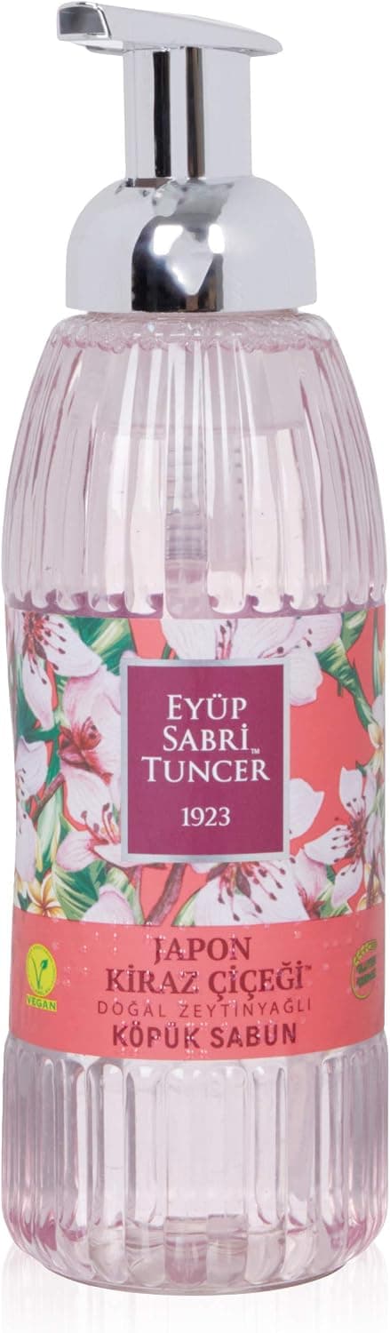 صابون فومی طبیعی با روغن زیتون Eyup Sabri Tuncer با رایحه شکوفه گیلاس ژاپنی 500 ml صابون فومی طبیعی با روغن زیتون Eyup Sabri Tuncer با رایحه شکوفه گیلاس ژاپنی 500 ml
