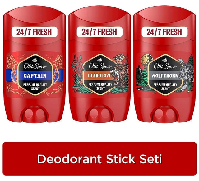 ست دئودورانت استیک مردانه Old Spice Captain 50ml، Wolfthorn 50ml و Bearglove 50ml ست دئودورانت استیک مردانه Old Spice Captain 50ml، Wolfthorn 50ml و Bearglove 50ml